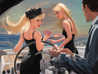 Wan V2.2 A14B generated image for Luxury Yacht Romance - Digital Art