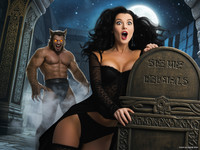 Wan V2.2 A14B generated image for Moonlit Horror-Erotica Blend - Dark Fantasy