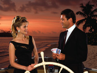 Wan V2.2 A14B generated image for Luxury Yacht Romance - Dark Fantasy