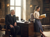 Wan V2.2 A14B generated image for Office Heat Classics - Dark Fantasy