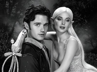 Wan V2.2 A14B generated image for Fantasy Romance in the Whispering Grove - Film Noir