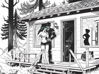 Wan V2.2 A14B generated image for Cabin in the Woods - Noir Comic