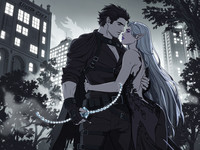 Wan V2.2 A14B generated image for Fantasy Romance in the Whispering Grove - Noir Comic