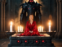 Wan V2.2 A14B generated image for Altar of Desire - Photorealistic