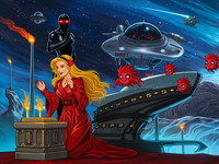 Wan V2.2 A14B generated image for Altar of Desire - Retro Sci-Fi