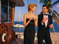 Wan V2.2 A14B generated image for Luxury Yacht Romance - Retro