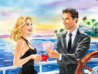 Wan V2.2 A14B generated image for Luxury Yacht Romance - Watercolor