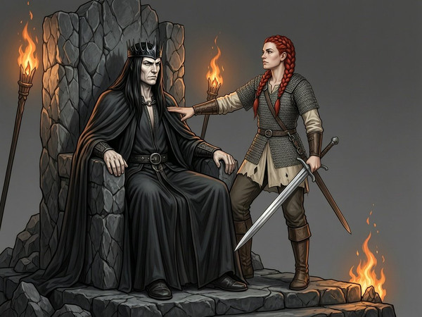 Wan V2.7 (NSFW) — The Shieldmaiden and the Dark Lord — Digital Art