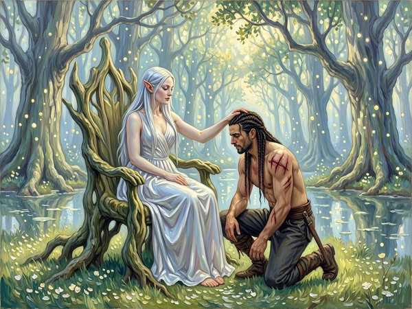 Wan V2.7 (NSFW) — The Elven Queen's Champion — Impressionism