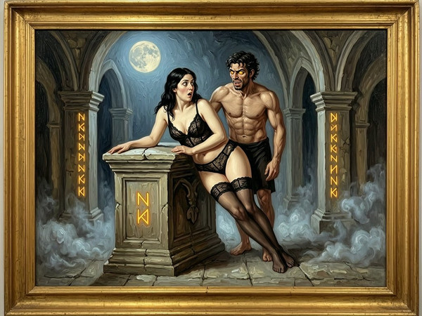 Wan V2.7 (NSFW) — Moonlit Horror-Erotica Blend — Oil Painting