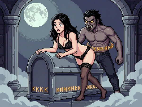 Wan V2.7 (NSFW) — Moonlit Horror-Erotica Blend — Pixel Art