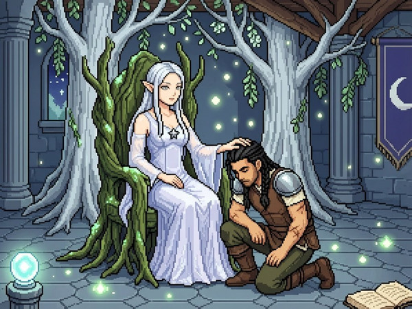 Wan V2.7 (NSFW) — The Elven Queen's Champion — Pixel Art