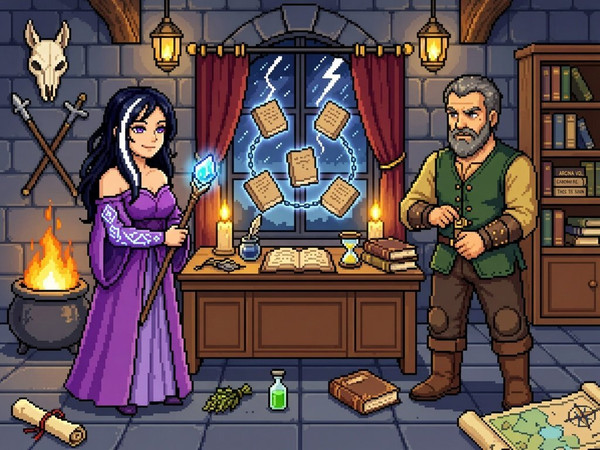 Wan V2.7 (NSFW) — A Night in the Sorceress's Tower — Pixel Art