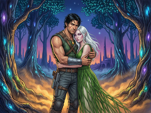 Wan V2.7 (NSFW) — Fantasy Romance in the Whispering Grove — Retro Sci-Fi