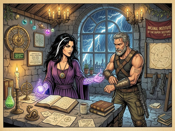 Wan V2.7 (NSFW) — A Night in the Sorceress's Tower — Retro Sci-Fi