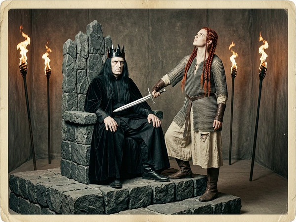 Wan V2.7 (NSFW) — The Shieldmaiden and the Dark Lord — Retro