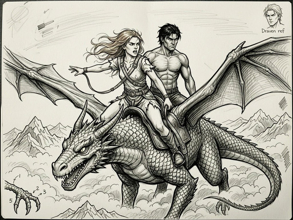 Wan V2.7 (NSFW) — Dragonrider at Dawn — Sketch