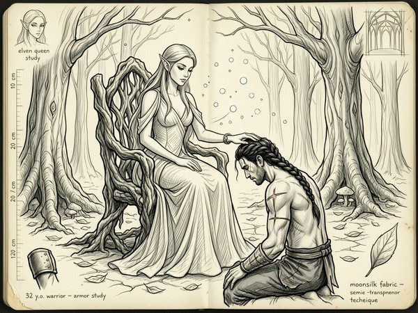 Wan V2.7 (NSFW) — The Elven Queen's Champion — Sketch