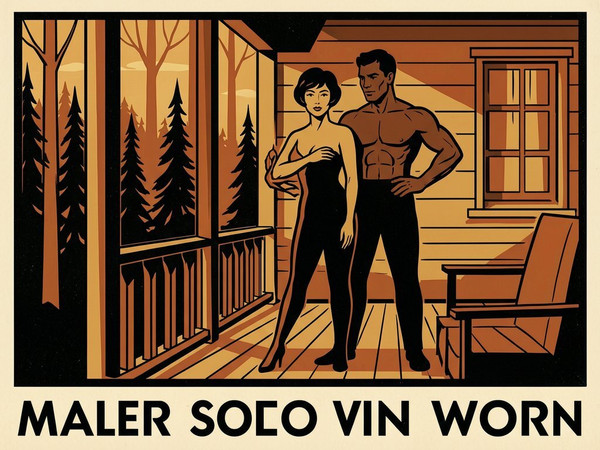 Wan V2.7 (NSFW) — Cabin in the Woods — Vintage Poster