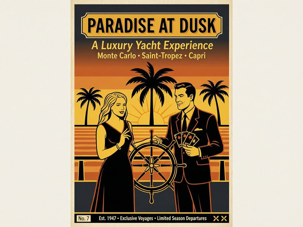 Wan V2.7 (NSFW) — Luxury Yacht Romance — Vintage Poster