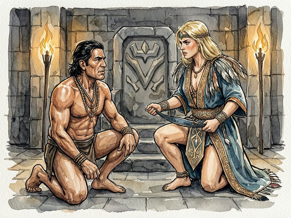 Wan V2.7 (NSFW) — Tribal Guardian's Desire — Watercolor
