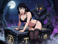 Z-Image Turbo generated image for Moonlit Horror-Erotica Blend - Anime