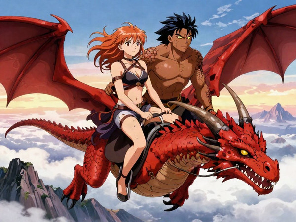 Z-Image Turbo — Dragonrider at Dawn — Anime