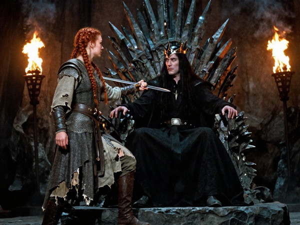 Z-Image Turbo — The Shieldmaiden and the Dark Lord — Dark Fantasy