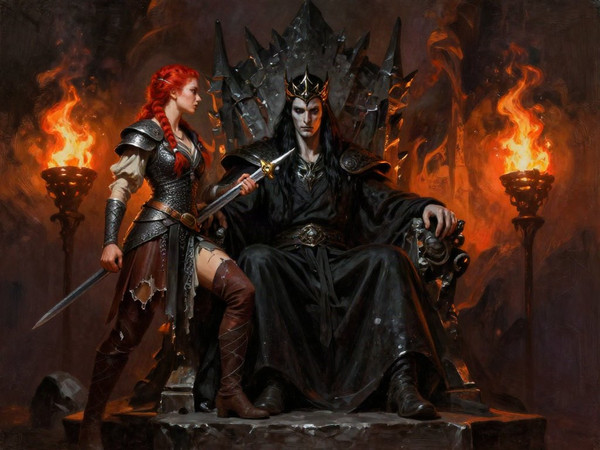 Z-Image Turbo — The Shieldmaiden and the Dark Lord — Epic Fantasy