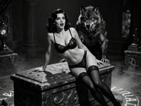 Z-Image Turbo generated image for Moonlit Horror-Erotica Blend - Film Noir