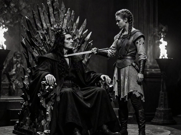 Z-Image Turbo — The Shieldmaiden and the Dark Lord — Film Noir