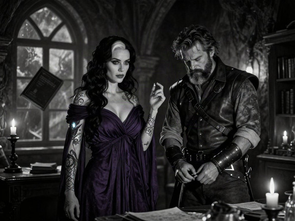 Z-Image Turbo — A Night in the Sorceress's Tower — Film Noir