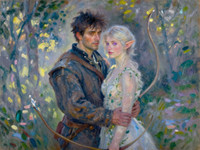 Z-Image Turbo — Fantasy Romance in the Whispering Grove — Impressionism
