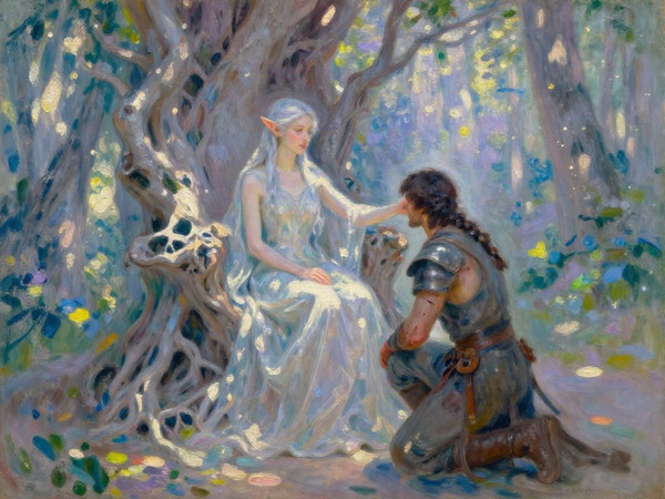 Z-Image Turbo — The Elven Queen's Champion — Impressionism
