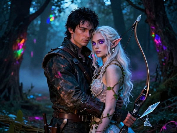 Z-Image Turbo — Fantasy Romance in the Whispering Grove — Neo Noir