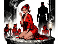 Z-Image Turbo generated image for Altar of Desire - Noir Comic