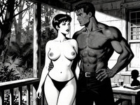 Z-Image Turbo generated image for Cabin in the Woods - Noir Comic