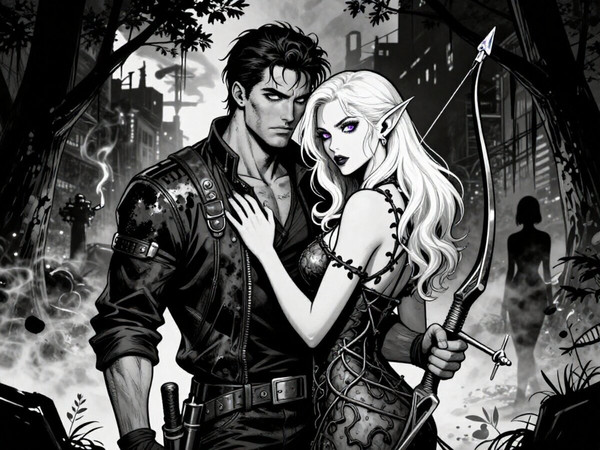 Z-Image Turbo — Fantasy Romance in the Whispering Grove — Noir Comic