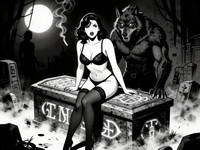 Z-Image Turbo generated image for Moonlit Horror-Erotica Blend - Noir Comic
