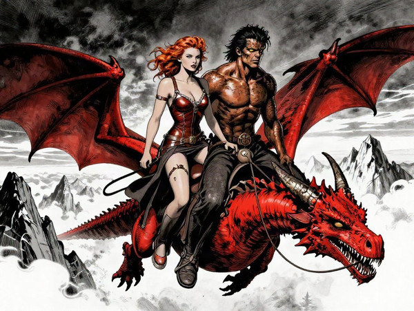 Z-Image Turbo — Dragonrider at Dawn — Noir Comic