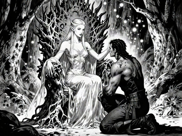 Z-Image Turbo — The Elven Queen's Champion — Noir Comic