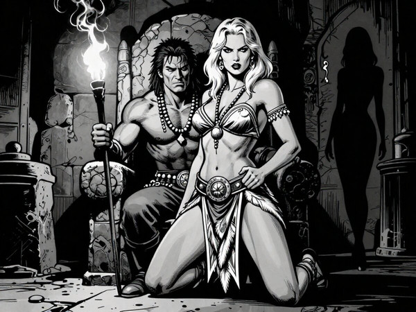 Z-Image Turbo — Tribal Guardian's Desire — Noir Comic