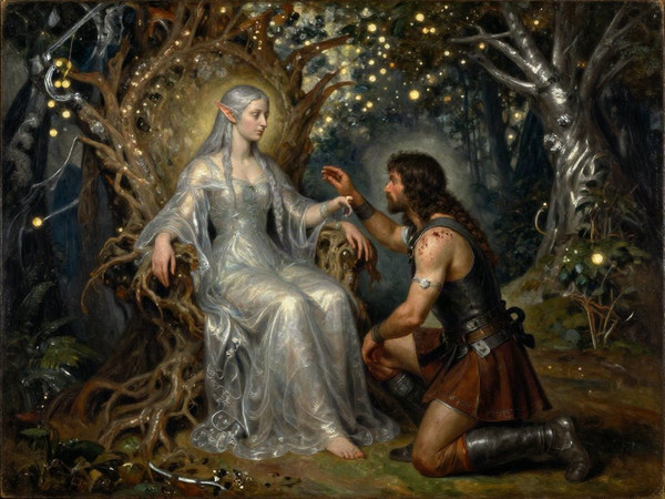 Z-Image Turbo — The Elven Queen's Champion — Oil Painting
