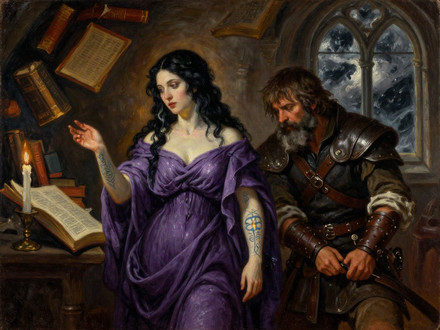 A Night in the Sorceress's Tower — Oil Painting — Z-Image Turbo