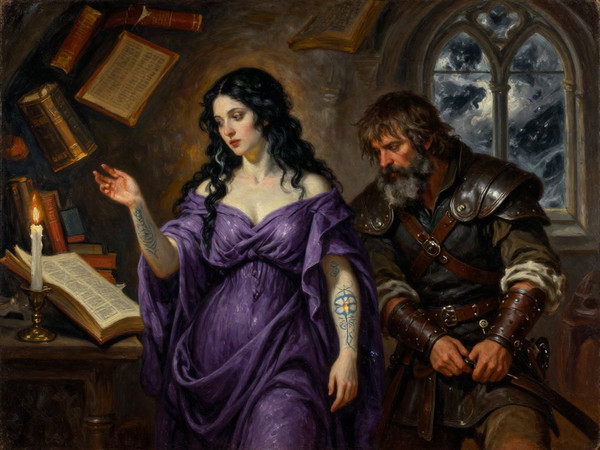 Z-Image Turbo — A Night in the Sorceress's Tower — Oil Painting