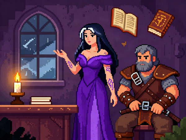 Z-Image Turbo — A Night in the Sorceress's Tower — Pixel Art