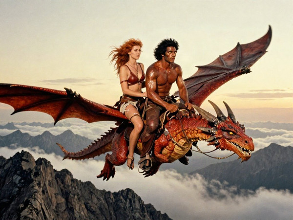 Z-Image Turbo — Dragonrider at Dawn — Polaroid