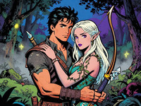 Z-Image Turbo — Fantasy Romance in the Whispering Grove — Pop Art