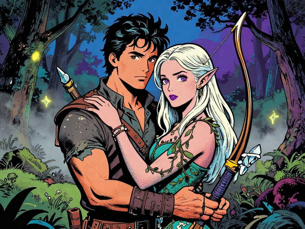 Z-Image Turbo — Fantasy Romance in the Whispering Grove — Pop Art
