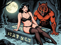 Z-Image Turbo — Moonlit Horror-Erotica Blend — Pop Art